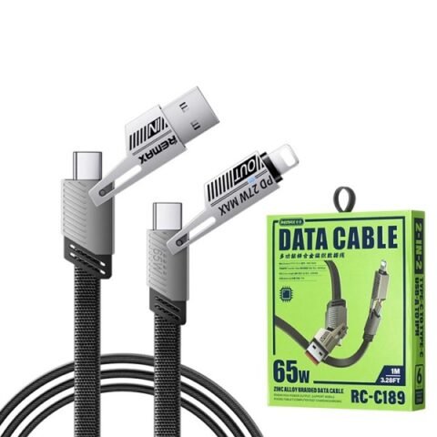 Remax 65W Zinc Alloy Braided Data Cable RC-C189 1M