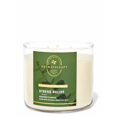 BBW Eucalyptus + Spearmint Stress Relief 3 Wick Candle 14.5 oz