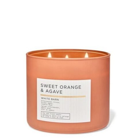BBW Sweet Orange & Agave White Barn 3 Wick Candle 14.5 oz