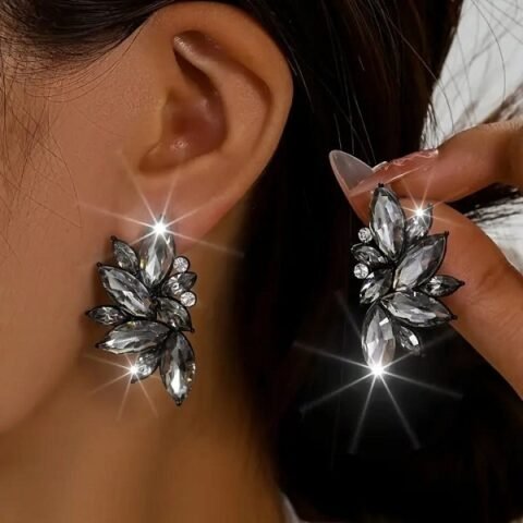 Marquise Stud Earring -Silver