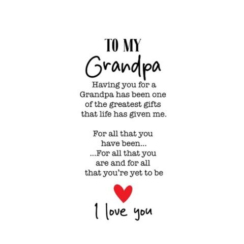 OA Cards: To My Grandpa.......