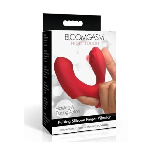 Rose Touch Pulsing Silicone Finger Vibrator - Bloomgasm